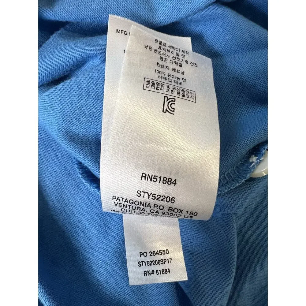Patagonia Fish Logo Polo/Golf Shirt Size XS Casual Organic Cotton